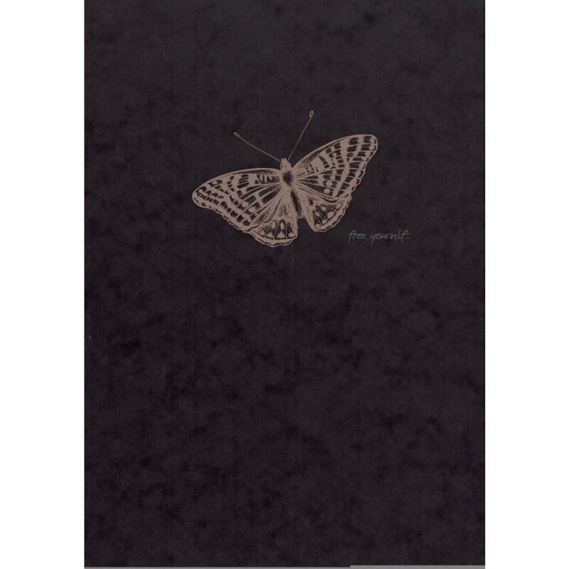 Flying Spirit carnet dos carré 60F 19x25cm 90g - Noir