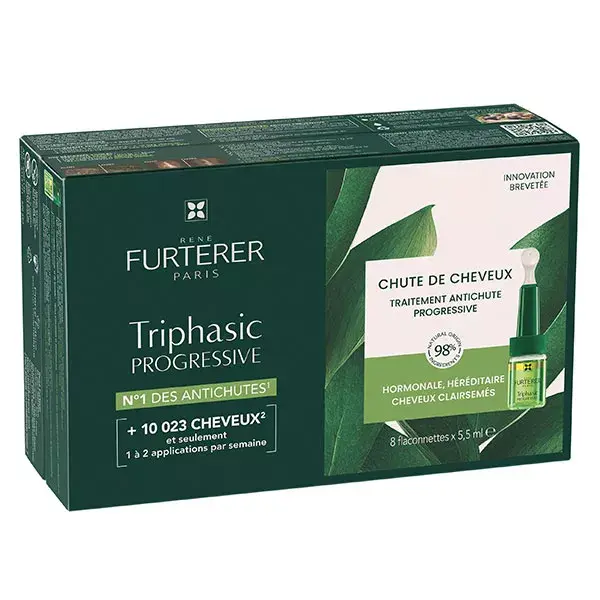 René Furterer Triphasic Progressive, sérum antichute, coffret 8 flac.