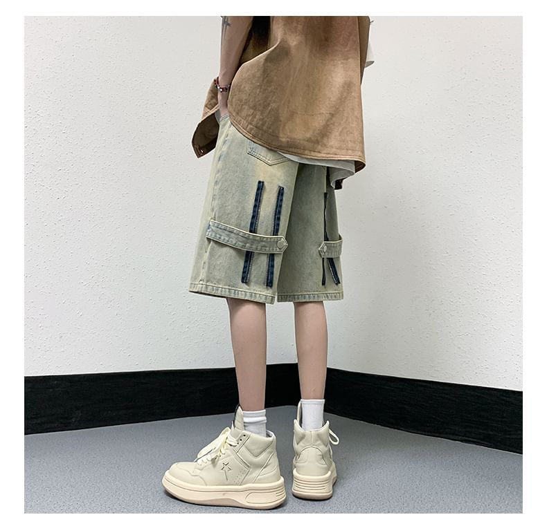 Wolfkane - Mid Rise Washed Denim Shorts