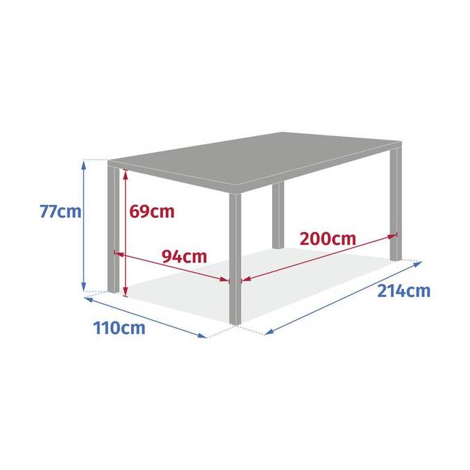 Table de jardin EVASION Effet bois Honey / Graphite