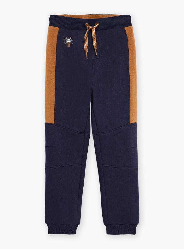 Jogging marron et bleu marine