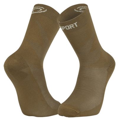 Chaussettes Bv Sport Trek Double GR Haute Lyocell Beige