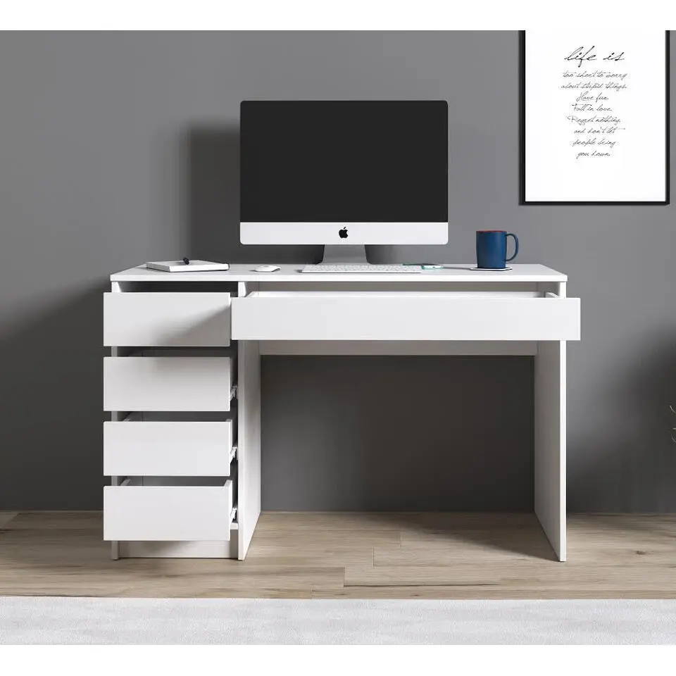 Meubella - Bureau Avio - Wit - 120 cm