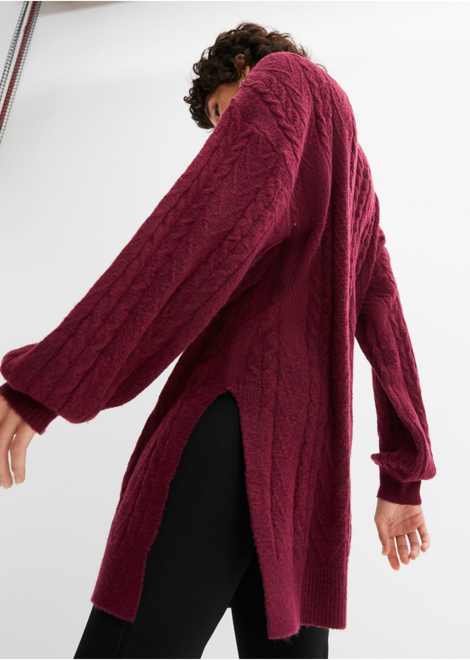 Pull col roulé avec fente