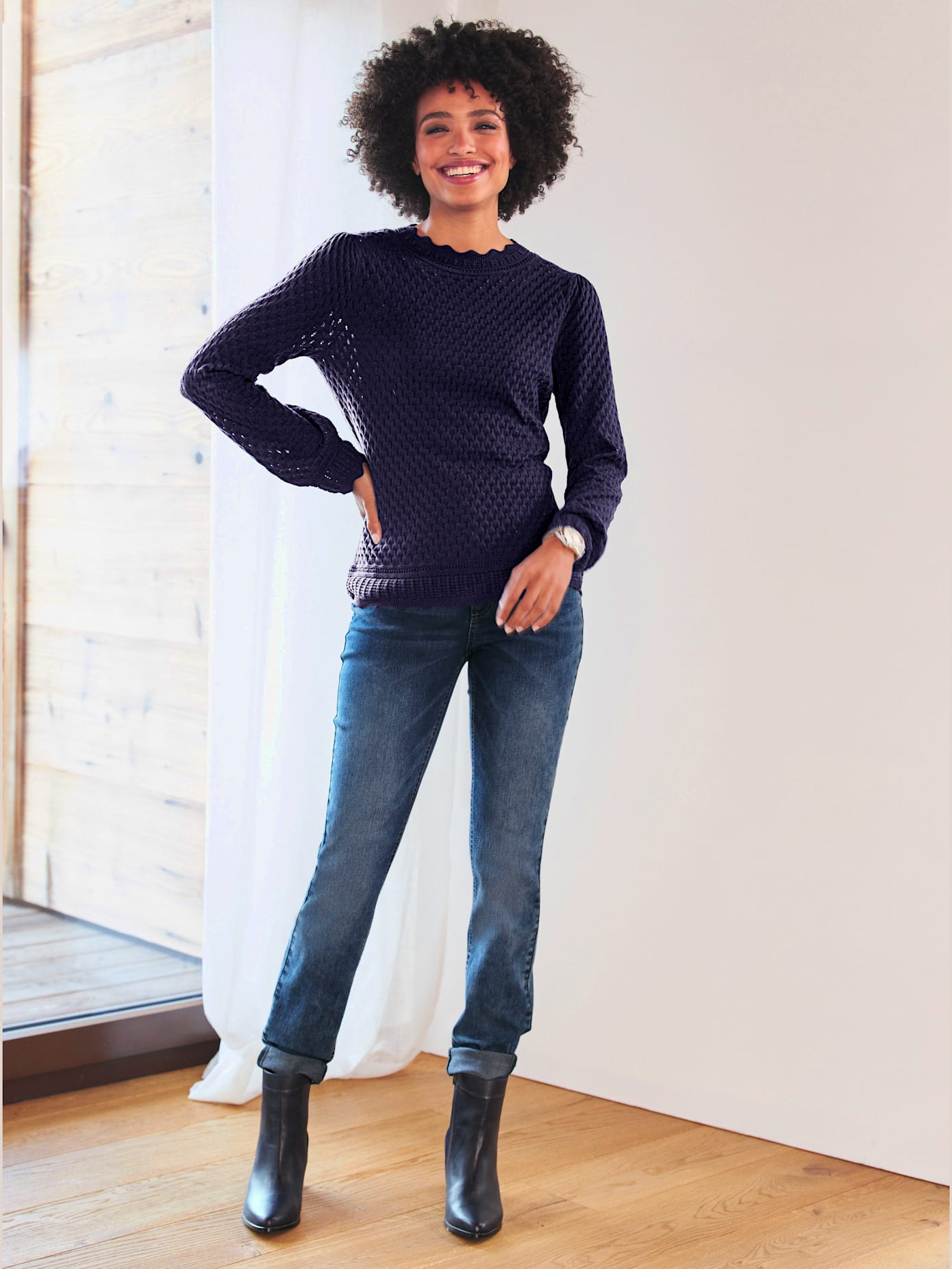 Pull mélange coton-viscose