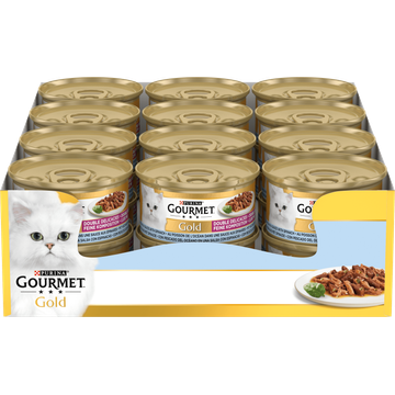Gourmet Gold Luxe Mix Kattenvoer nat met Zeevis