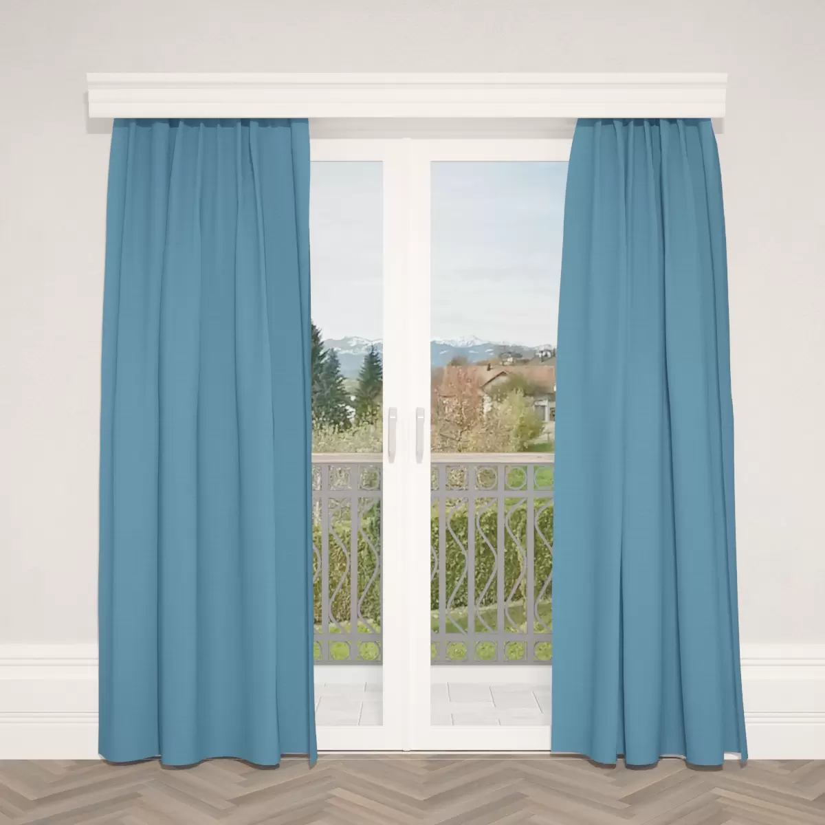 Verdunkelungsvorhang Sunout Linenlook Blau