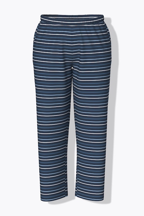 Pyjama, Ringel, Tunika-Ausschnitt, Halbarm