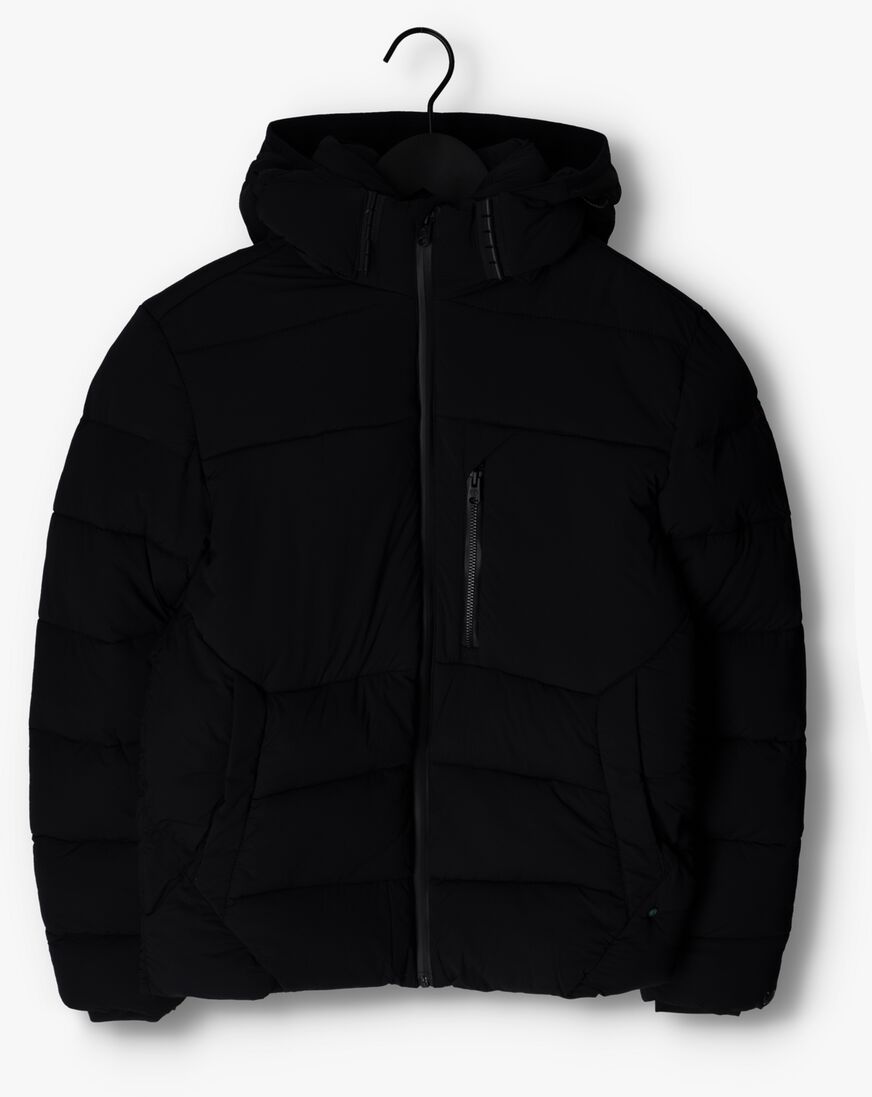 CAST IRON zwarte cast iron gewatteerde jas short jacket techstretch brawler