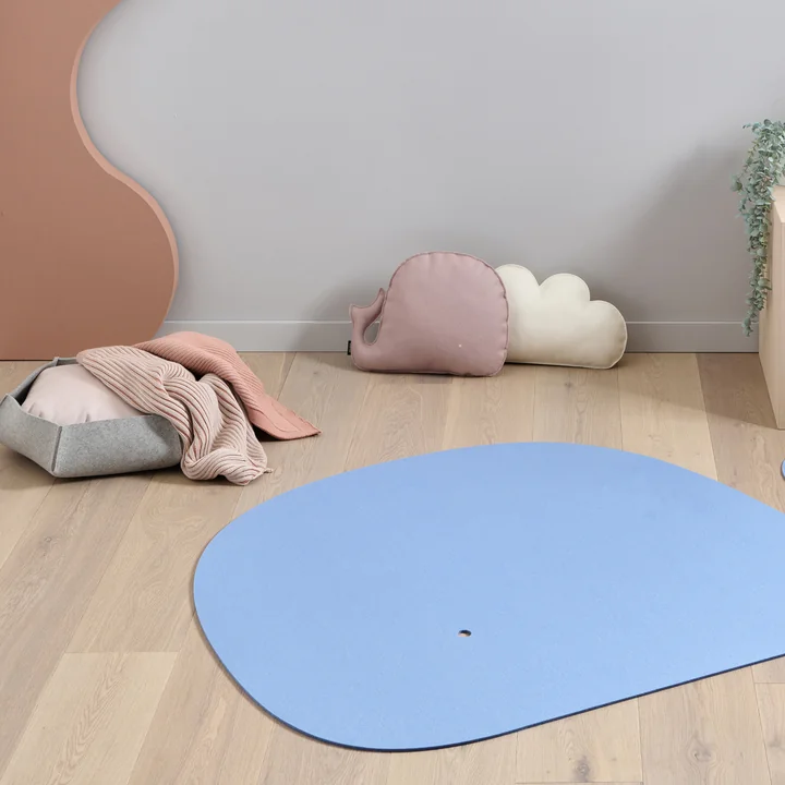 Hey Sign - Kinder Teppich Wal, 82 x 120 cm, 5 mm, Stone 36