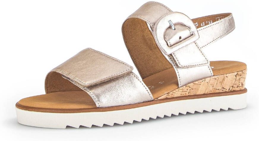 Gabor Sleehaksandaaltjes Genua riemchensandaal zomerschoen comfort-schoen in breedte g (=breed)