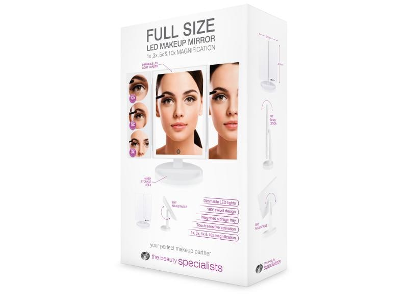 Rio Kosmetikspiegel Full Size Makeup Mirror Weiss Schminkspiegel