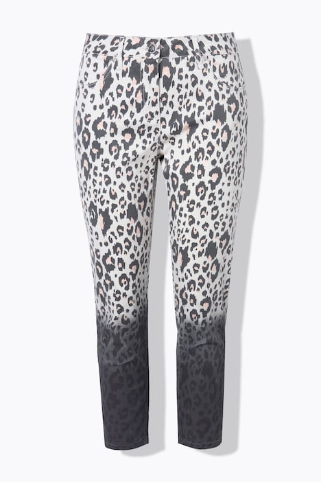Hose, Slim Fit, Leo-Musterverlauf, 4-Pocket