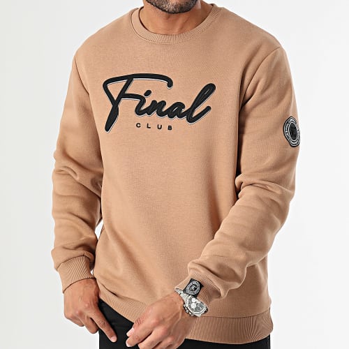 Sweat Crewneck Broderie Signature 1128 Camel