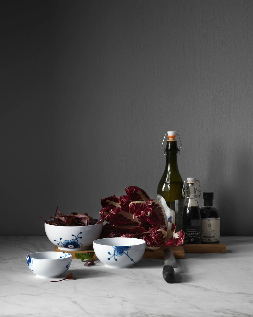 Royal Copenhagen  Sort Mega Riflet skål - 24 cl.