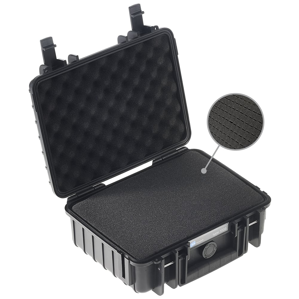 B&W Type 1000 Black Foam universele koffer