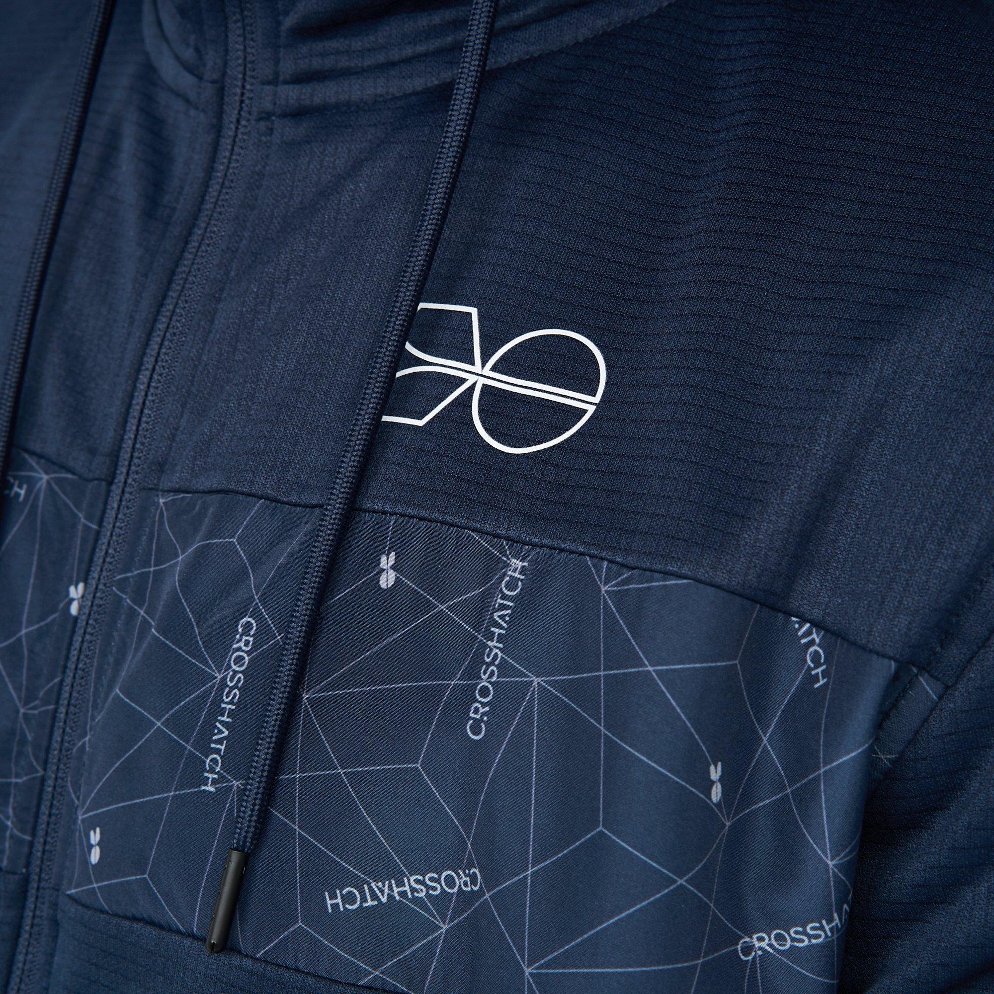 Crosshatch CH Pyramid Zip Through Hoodie Mens