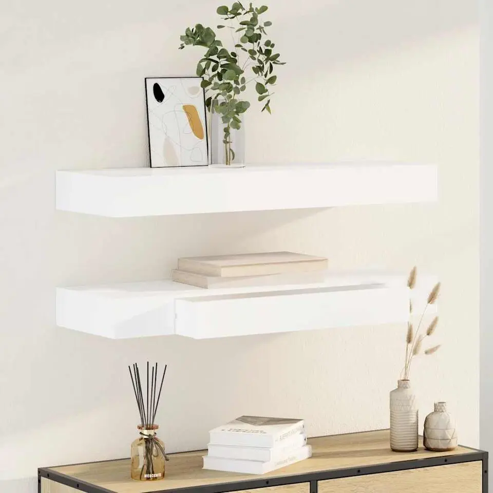 vidaXL - Wandplank - Wit - MDF