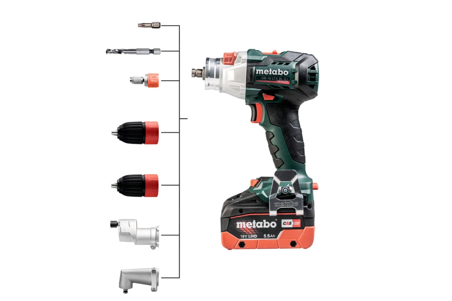 Metabo GB 18 LTX BL Q I 18V Li-ion accu boor-/schroefmachine body in metaBox - koolborstelloos - 602362840