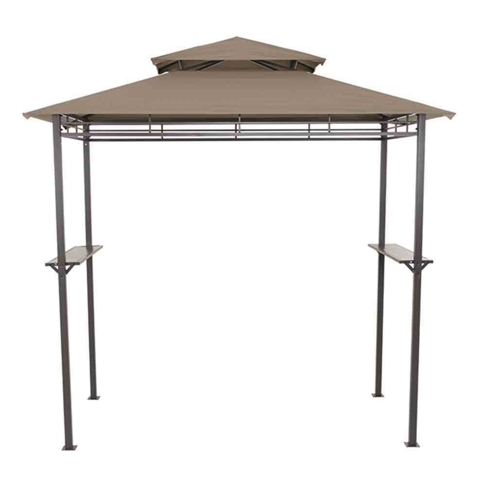Pavillon BBQ - taupe-anthrazit - Polyester - 244 cm