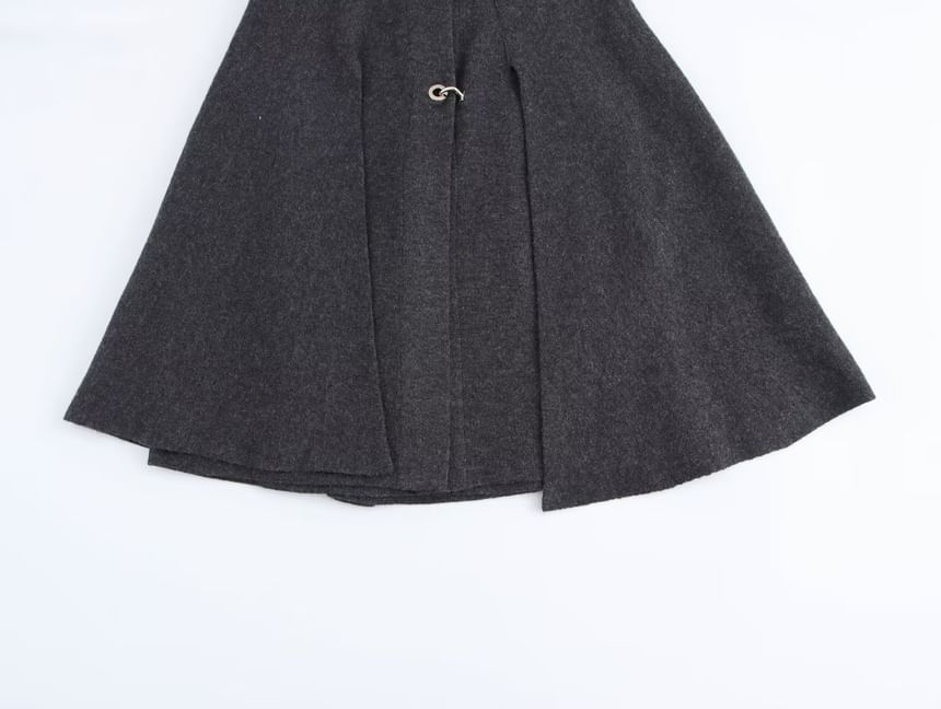 Starsavvy - Melange Hoop Accent Knit Cape