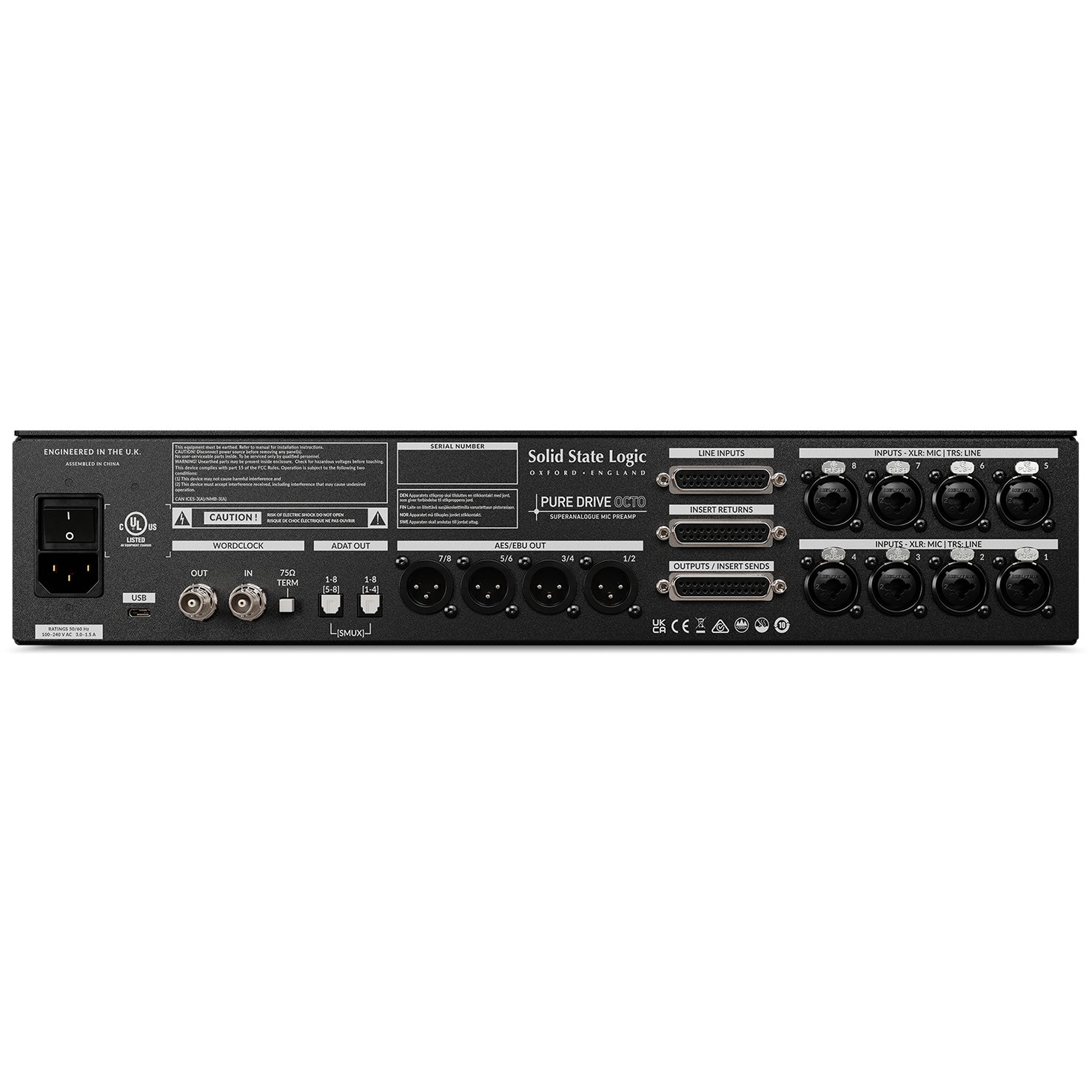 Solid State Logic PureDrive OCTO microfoon voorversterker en audio interface