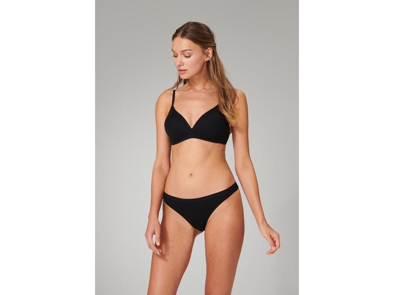 SCHIESSER String Damen 2-er Pack, Schwarz, S Schwarze Strings für Damen