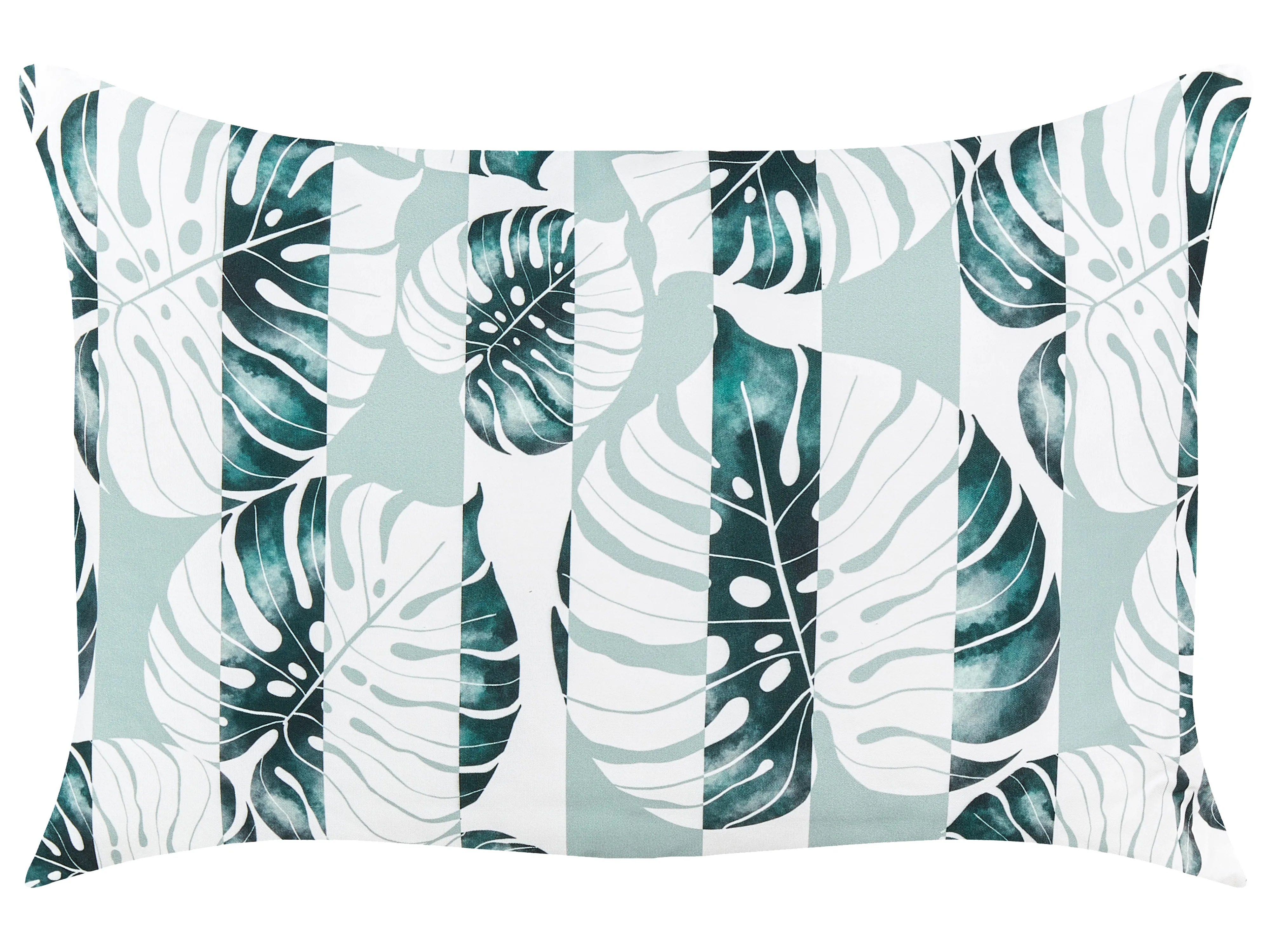 Set van 2 tuinkussens TERMINI bladpatroon 40 x 60 cm Groen