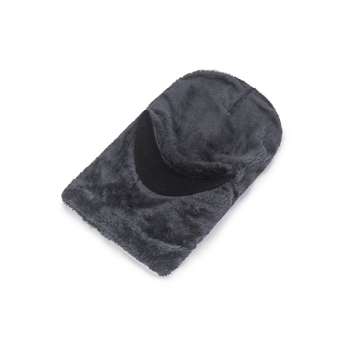 Unisex Balaclava - Strikket ansiktsmaske med glidelås og hette Grå