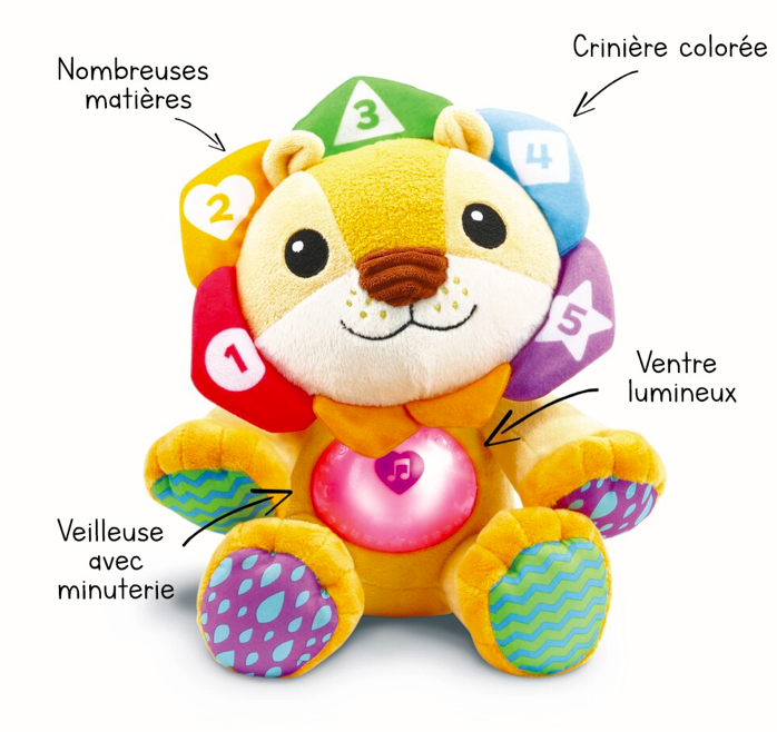 PELUCHE ACTIVITE TIAGO LIONCEAU DES DÉCOUVERTES - Ecru
