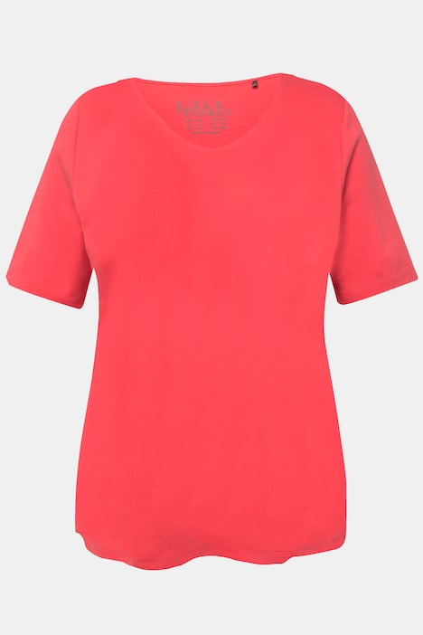 Shirt, doppellagige Vorderseite, Slim, Rundhals, Halbarm