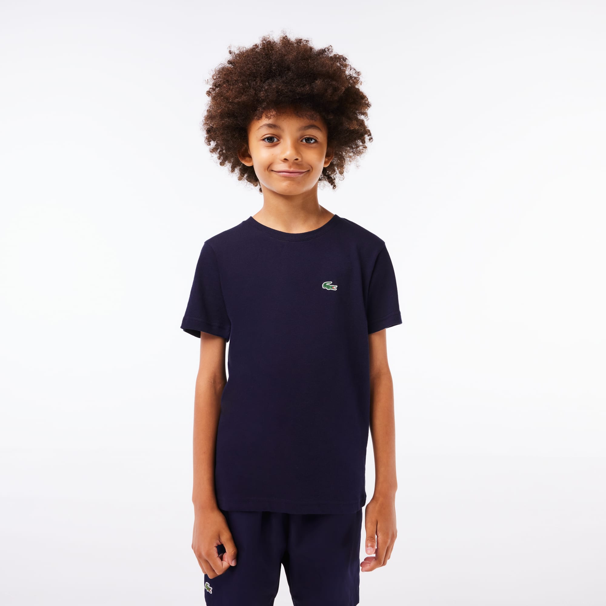 T-shirt Garçon Lacoste SPORT en coton mélangé respirant uni T-Shirts & Chemises - Bleu - Lacoste - Garçon