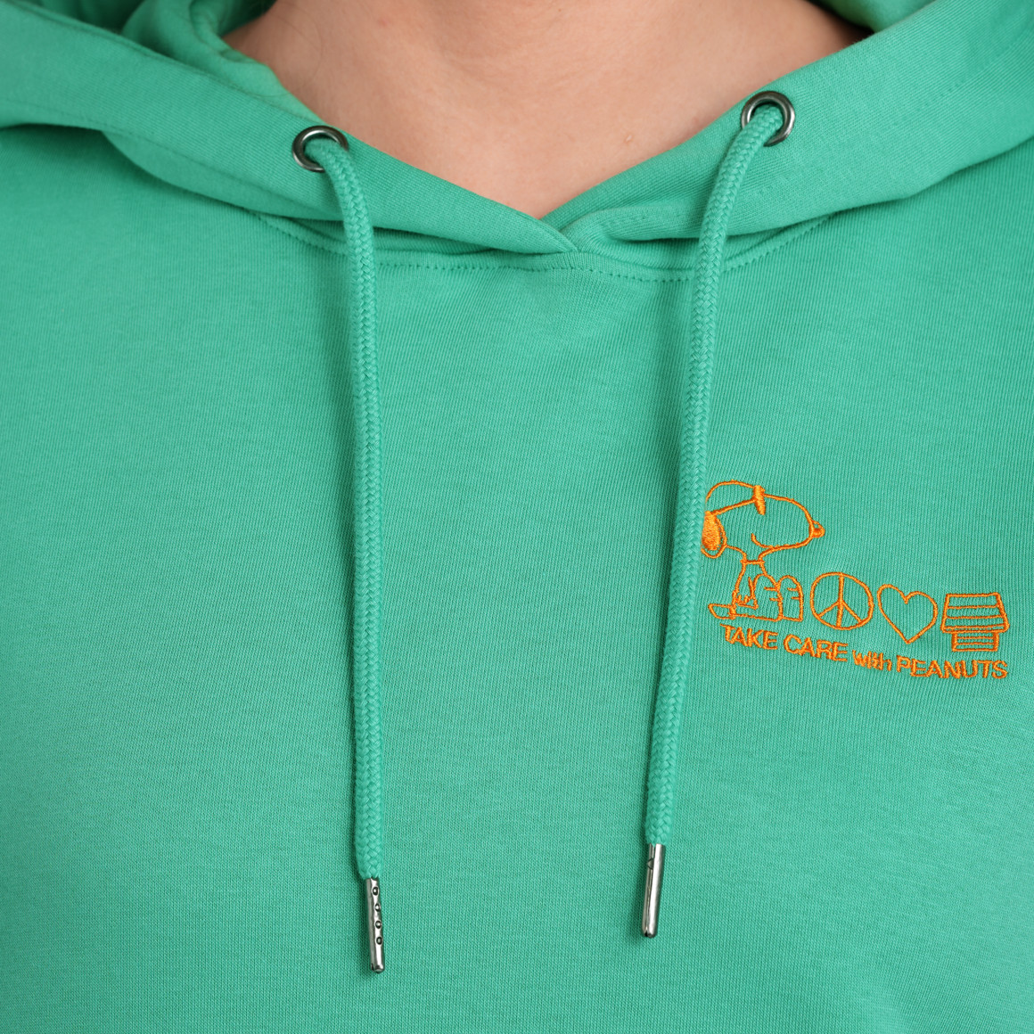 Jonas Nielsen Peanuts Hoodie mit Stickerei grün