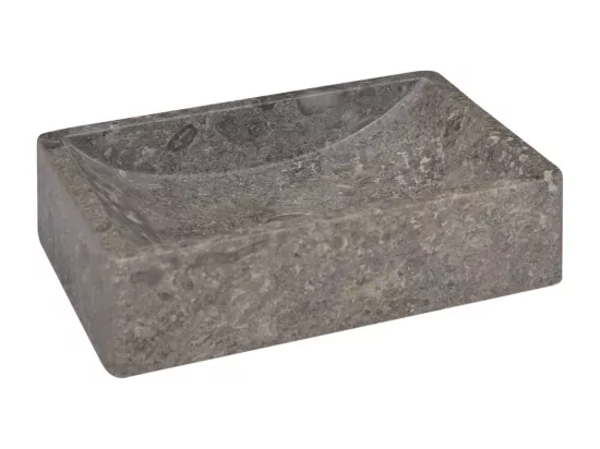 Prolenta Premium - Lavabo 45x30x12 cm marbre gris brillant