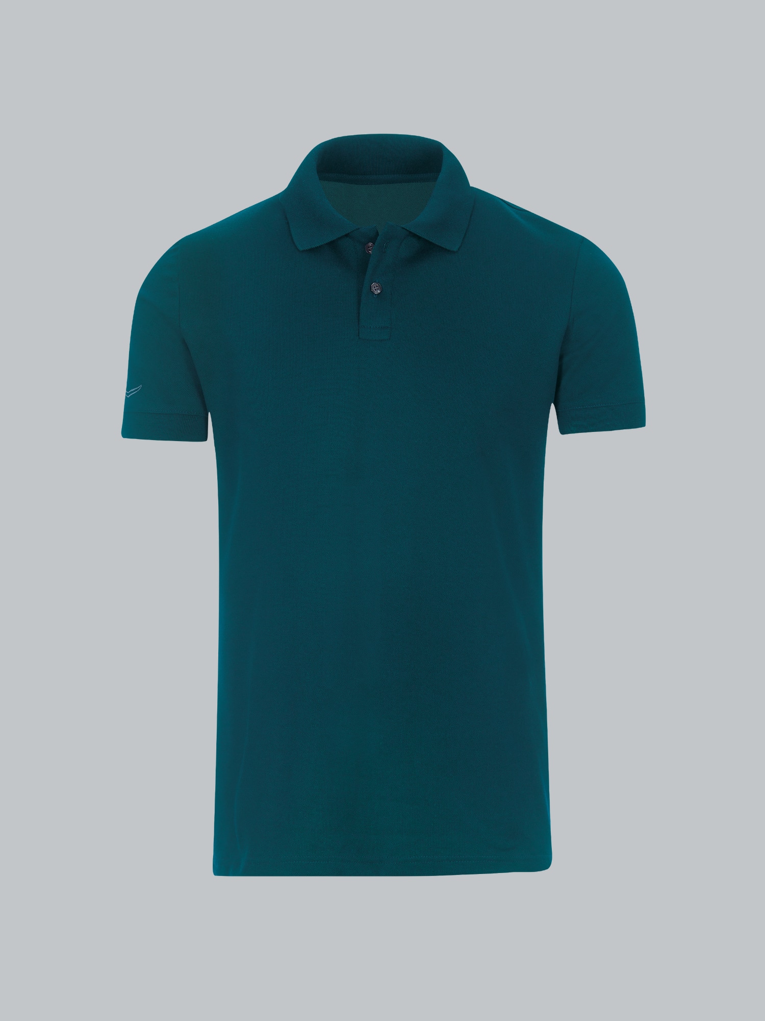 Poloshirt aus elast. Piqué Saphir