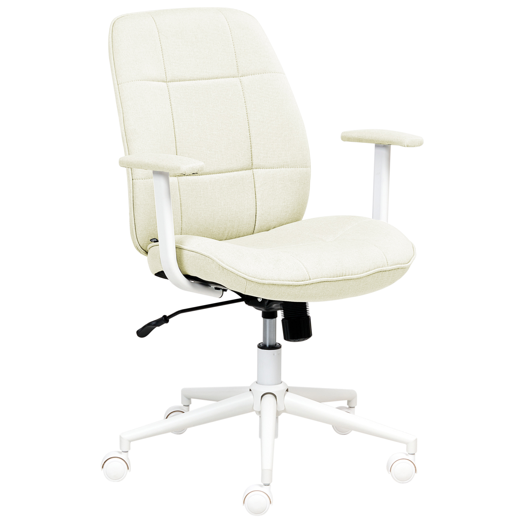 Beliani - CARLTON - Bureaustoel - Beige - Stof
