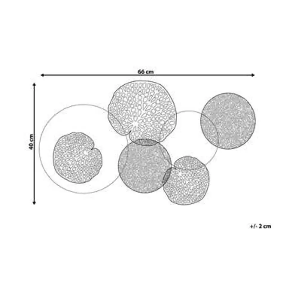 RHODIUM - Wanddecoratie - Wit - Metaal