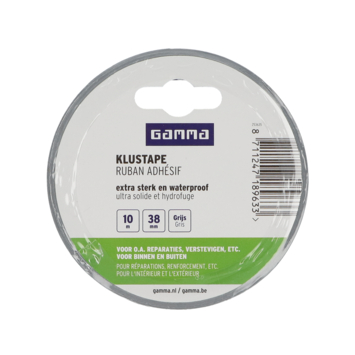 GAMMA Klustape 10M X 38MM grijs