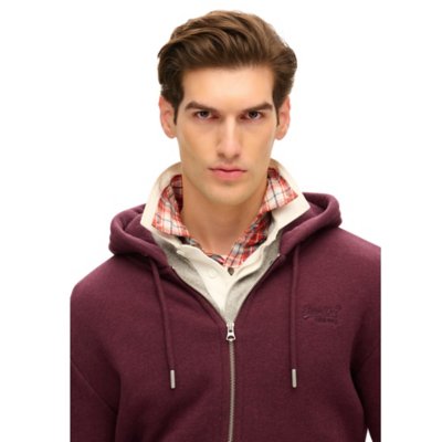 Sweatshirt zippé à capuche homme Essential Logo SUPERDRY