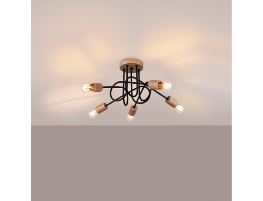 SOLLUX LIGHTING - Lustre ember 5 schwarz