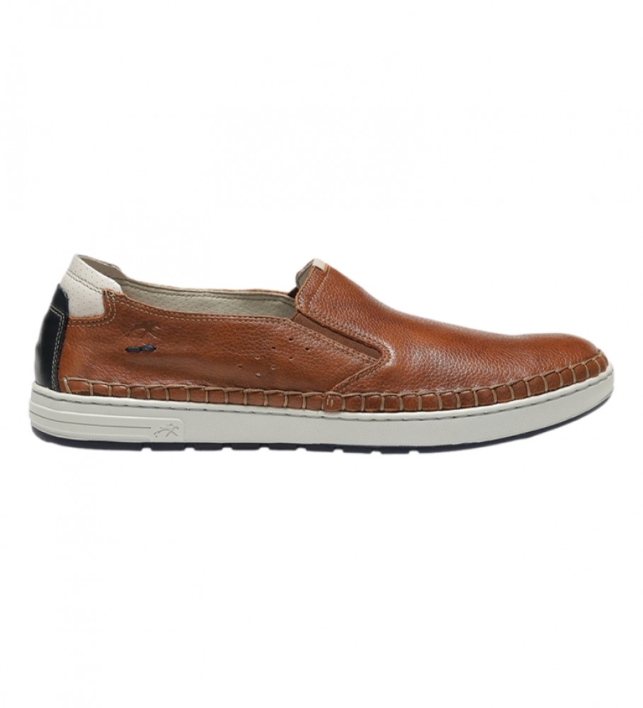 Sapatos de couro Fluchos F1714 marrom médio