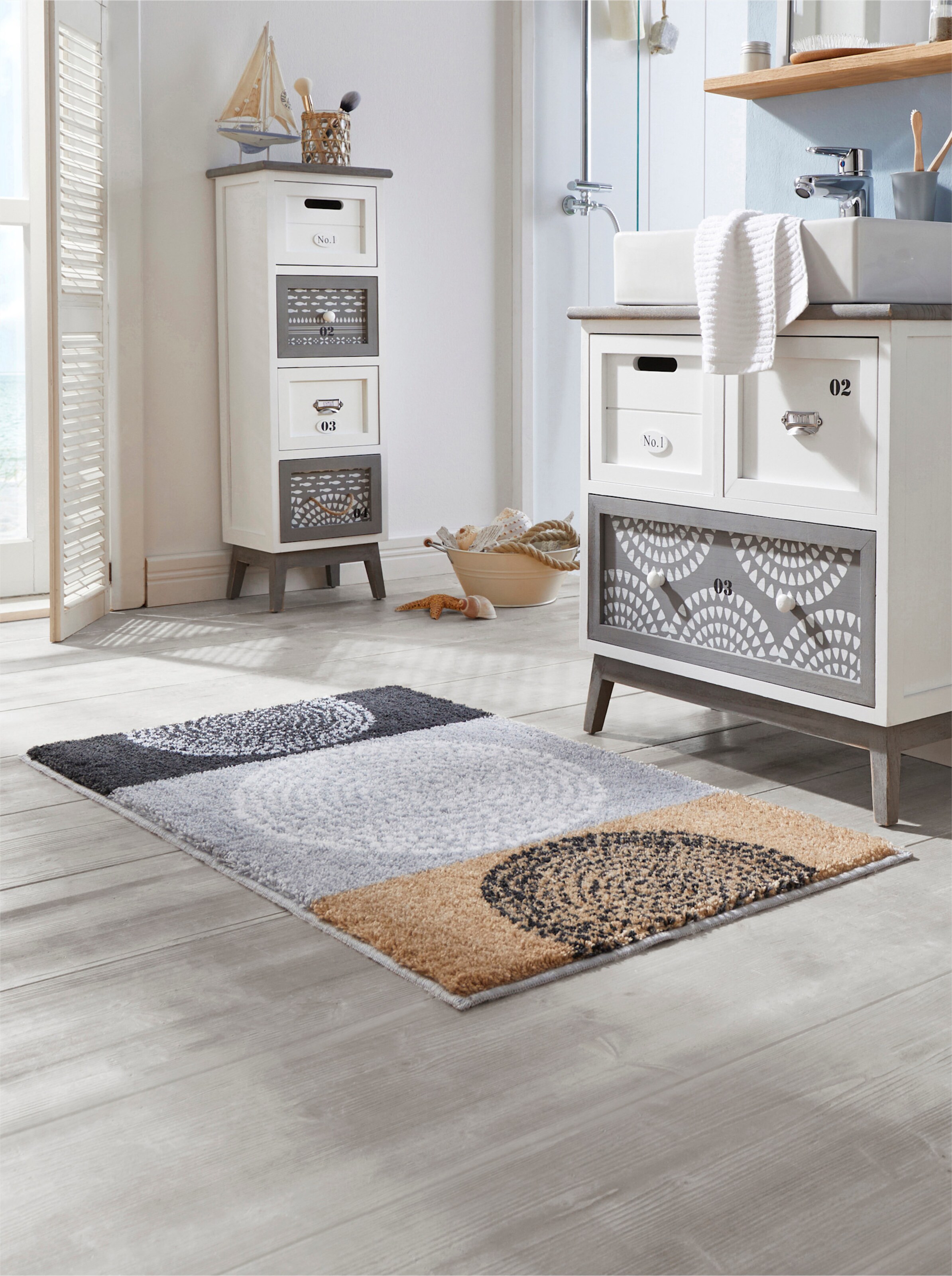 heine home Badematte in grau-taupe