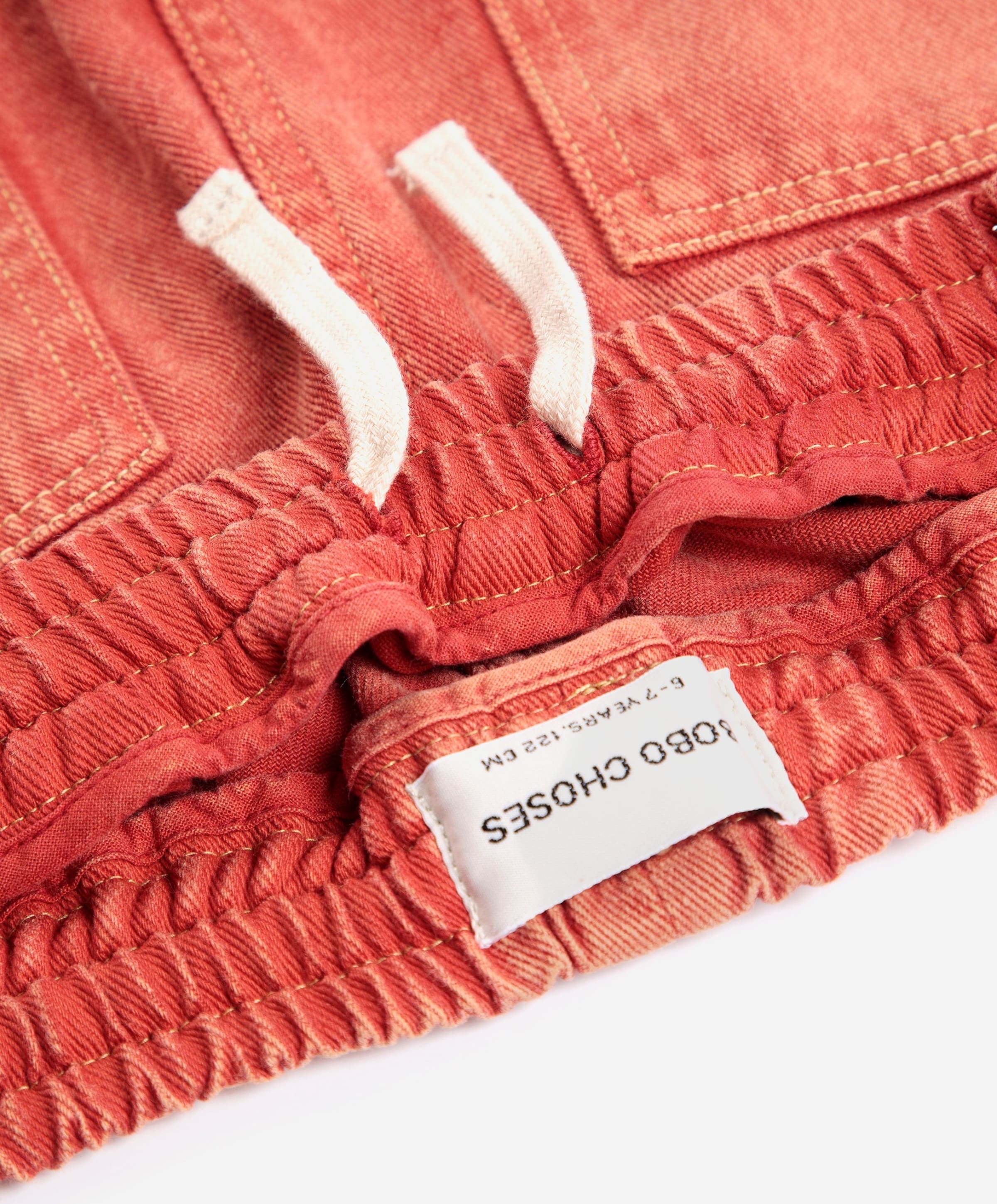 Bobo Choses Taxi Saurus Tag Twill uniseks jeans  rood