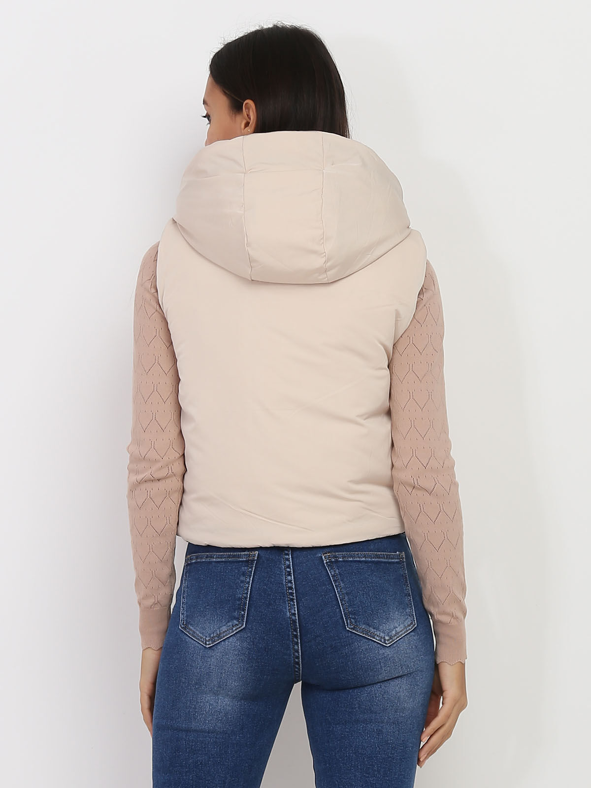 Doudoune sans manches réversible- Beige