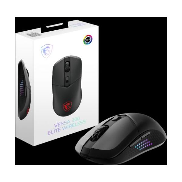 MSI Rato Gaming Sem Fios Bluetooth VERSA 300 ELITE RGB 6400 DPI Preto