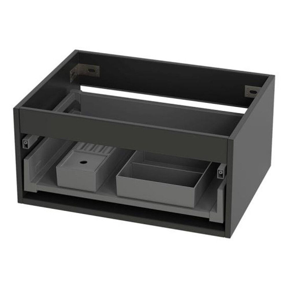 BADEROMSMØBEL CAMARGUE IQ+ SLETT FRONT SVART MATT 120CM