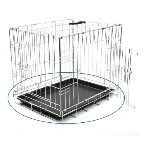 Gaiola para cães DUVO com base de plástico e estrutura de metal (comprimento total 92 cm)