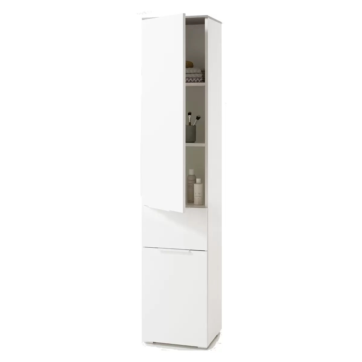 Hochschrank Galaverna Betonoptik,weiss