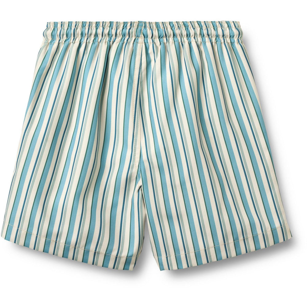 Køb Wheat Aqua Stripe Swim Trunk Hansi Badge