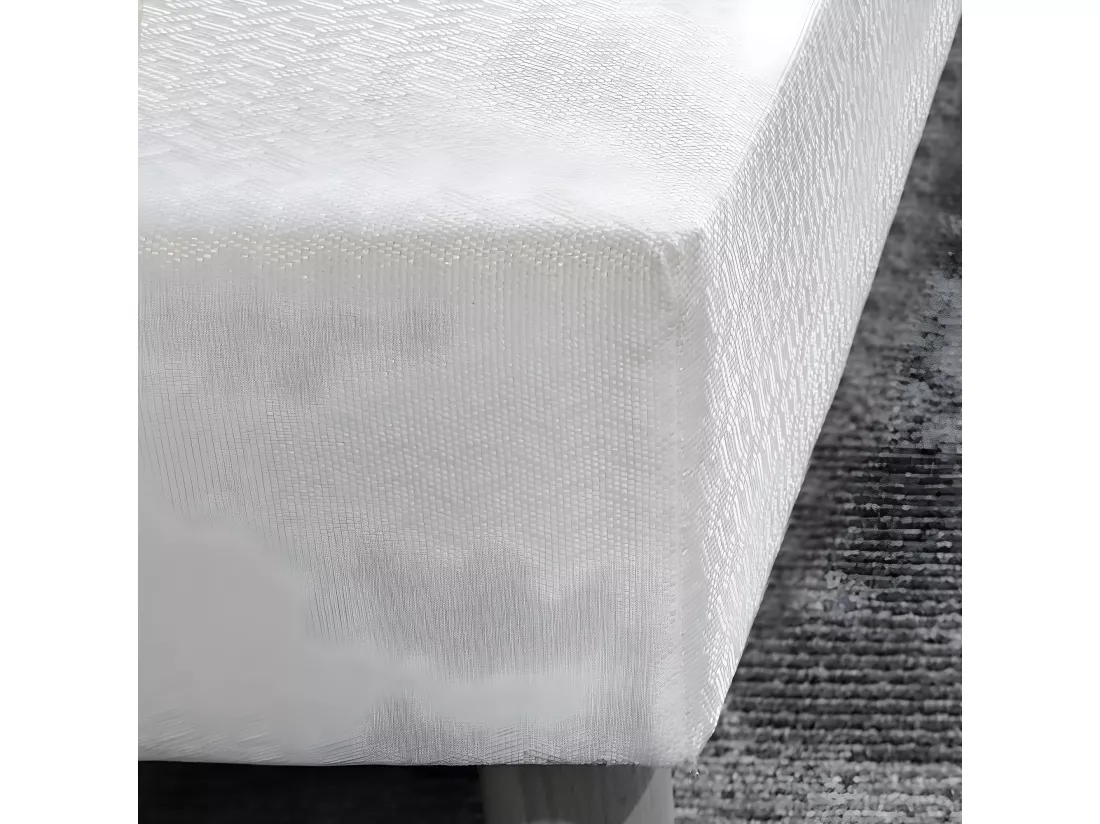 BELLECOUR LITERIE | Sommier tapissier CAPUCINE 140x190 cm | Epaisseur 13 cm | Blanc (pieds non inclus)